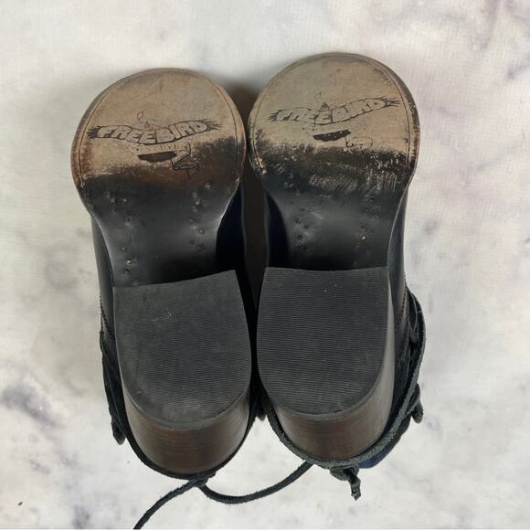 Freebird by Steven Casey Black Leather + Suede Ankle Booties - Picture 8 of 12